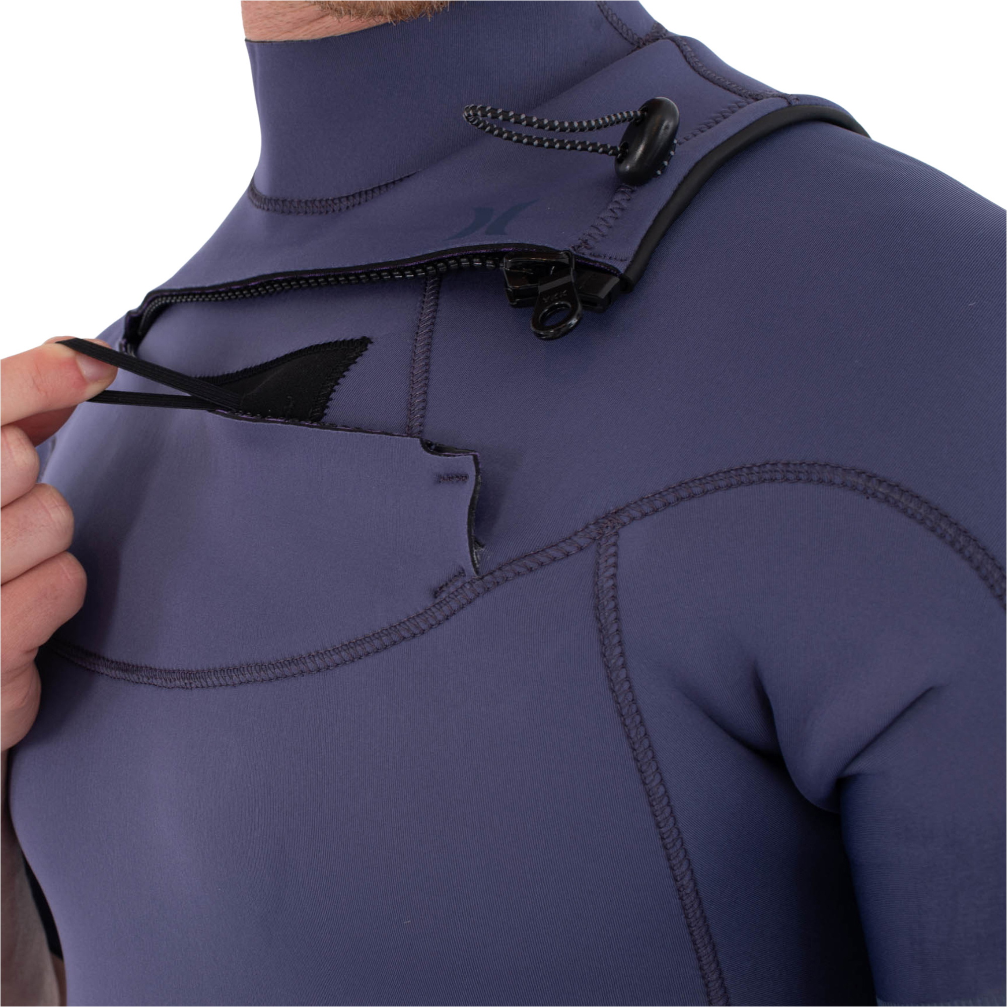 2026 Hurley Heren Air 2/2mm Korte Mouwen Borst Ritssluiting Wetsuit MFS0013212 - Destroyer